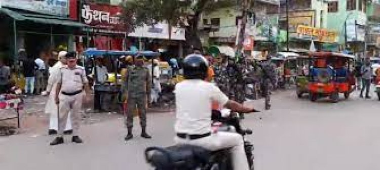 भभुआ में दुर्गा पूजा को लेकर पुलिस सतर्क